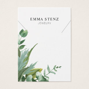 Placa de Exibição de Colar Eucalyptus Leaf Necklac