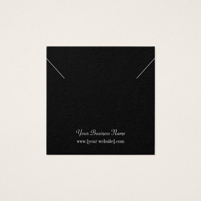 Placa de Exibição de Colar Personalizada em Preto  (Frente)