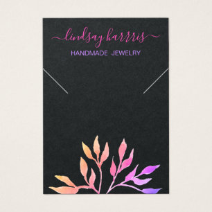 Placa de Exibição de Colar Preta para Colar Floral