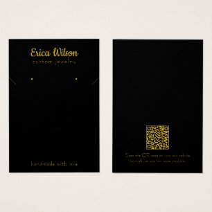 Placa de exibição de colar preto e Dourado