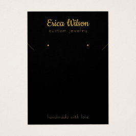 Placa de exibição de colar preto e Dourado