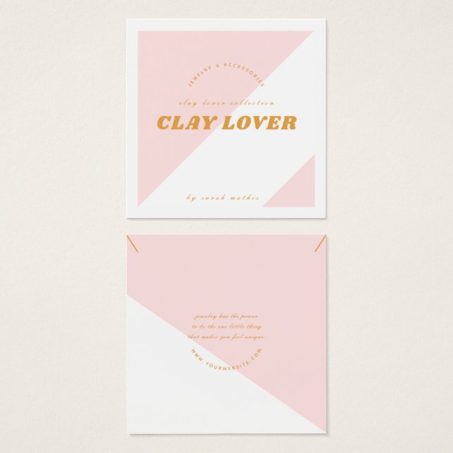 Placa de Exibição de Colar Rosa Moderna (Frente & Verso)