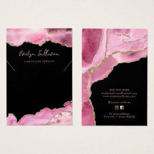 Placa de exibição de colar rosa quente