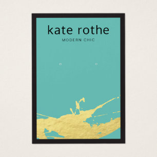 Placa de Exibição de Dispersão Dourada e Turquesa 