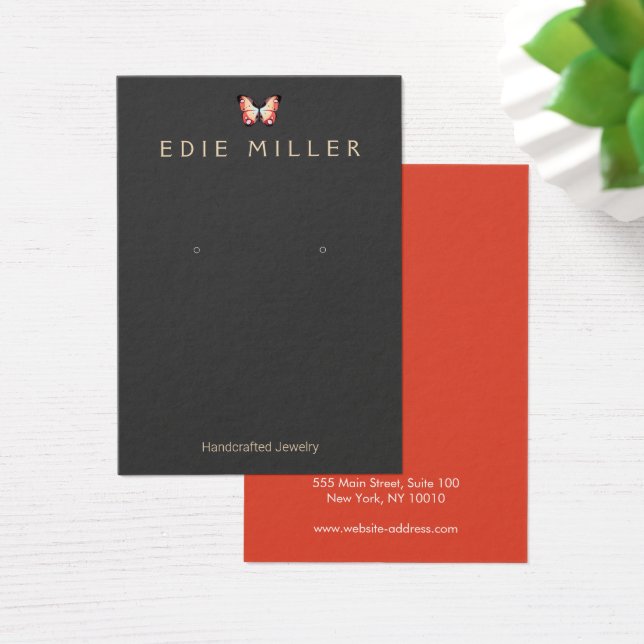 Placa de exibição de gravação de borboleta elegant (Mesa)