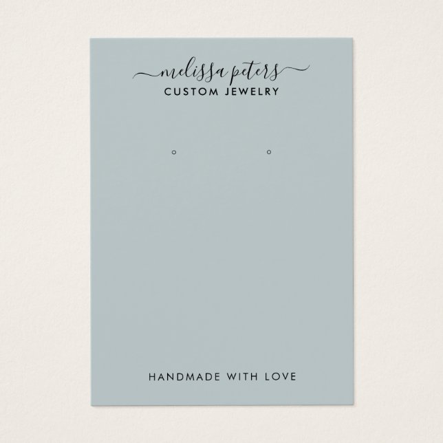 Placa de exibição de gravação de joias com script  (Frente)