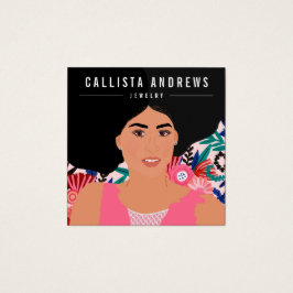 Placa de Exibição de Ilustração de Menina Boêmia