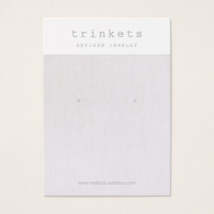 Placa de exibição de joalharia do Beige Linen Earr