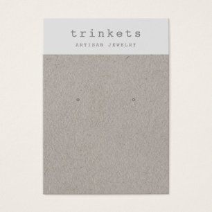 Placa de exibição de joalharia simples do Kraft es