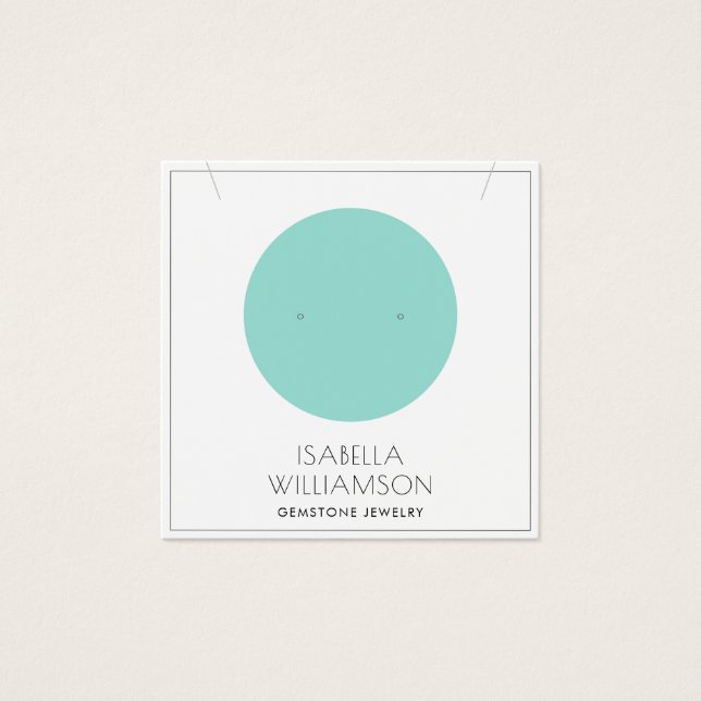 Placa de Exibição de Joia com Ouvido em Círculo Az (Frente)