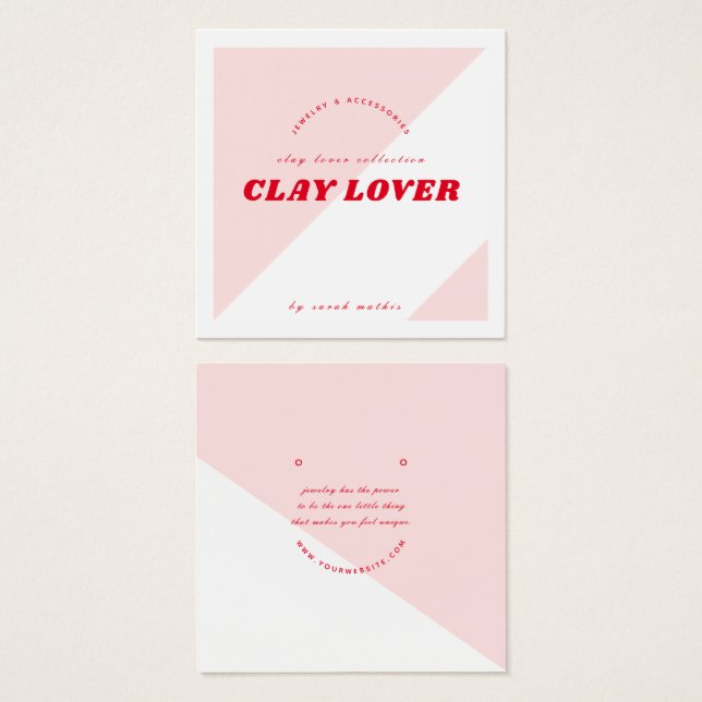 Placa de Exibição de Joia Rosa Moderna (Frente & Verso)