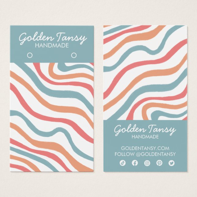 Placa de Exibição de Joias Azuis com Altura Azul (Frente & Verso)