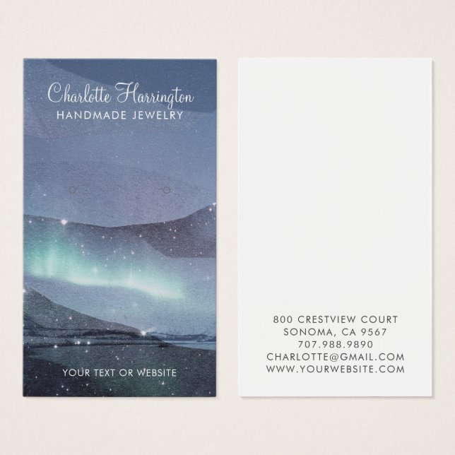 Placa de Exibição de Joias Azuis de Ângulos Azuis (Frente & Verso)