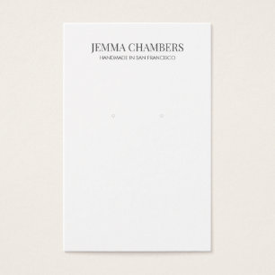 Placa de Exibição de Joias Brancas Pretas Modernas