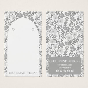 Placa de exibição de joias com Cinza chic com arco