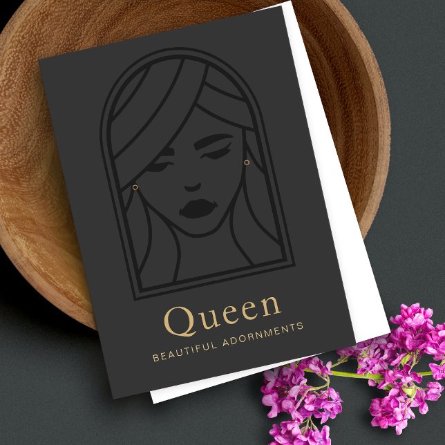 Placa de exibição de joias com o rosto preto da mu (Criador carregado)