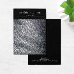 Placa de exibição de joias ・ Couro preto