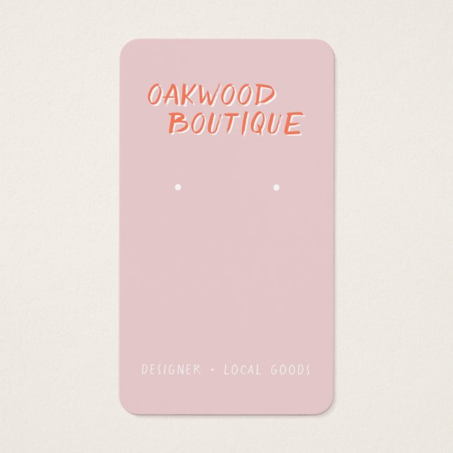 Placa de Exibição de Joias de Arramentos Rosa Past (Frente)