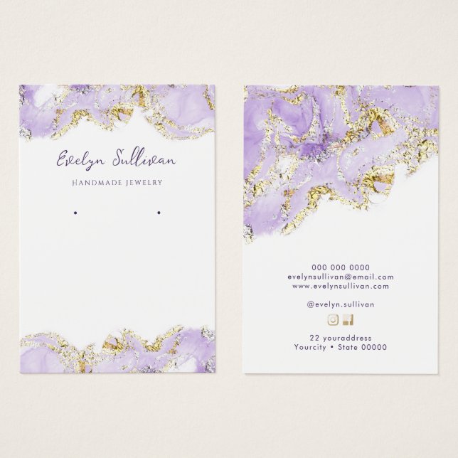 Placa de exibição de joias de design de marmoring  (Frente & Verso)