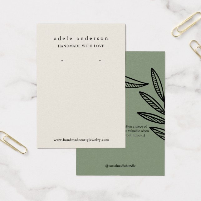 Placa de Exibição de Joias de Folha Terrestre (Escritótio)