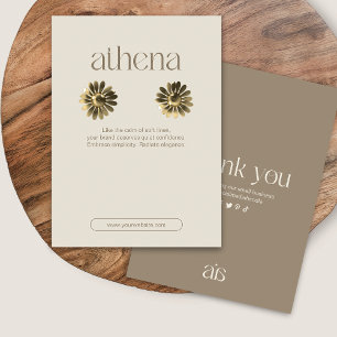 Placa de Exibição de Joias de Gravação de Beige Mo