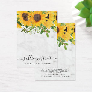 Placa de Exibição de Joias de Marble Sunflower