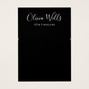 Placa de Exibição de Joias de Orelha Preta