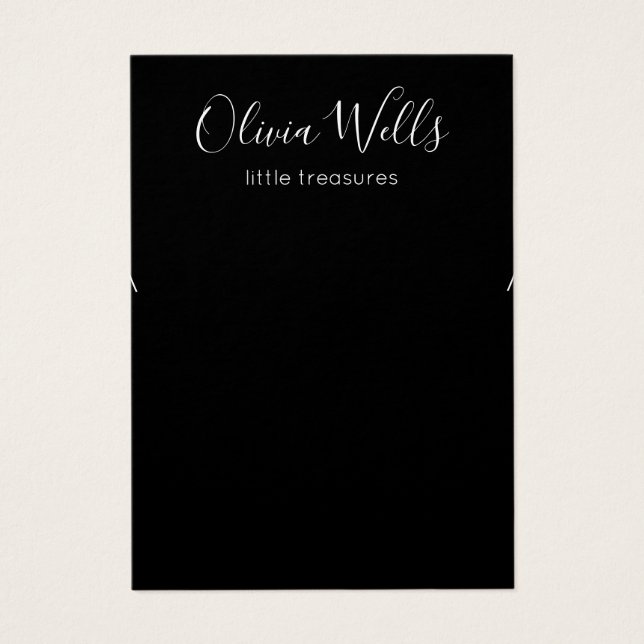 Placa de Exibição de Joias de Orelha Preta (Frente)