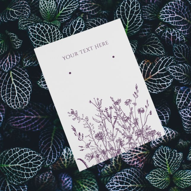 Placa de Exibição de Joias ・ Floral Selvagem Roxo (Criador carregado)