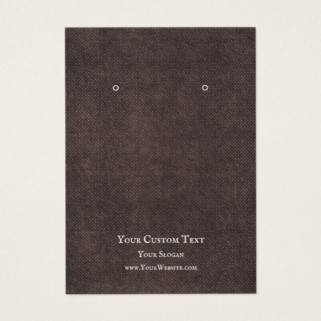 Placa de Exibição de Joias, Kraft Rustic Dark (Frente)