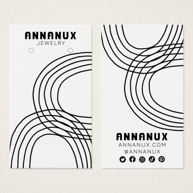 Placa de Exibição de Joias Legal com Linhas Minima (Frente & Verso)