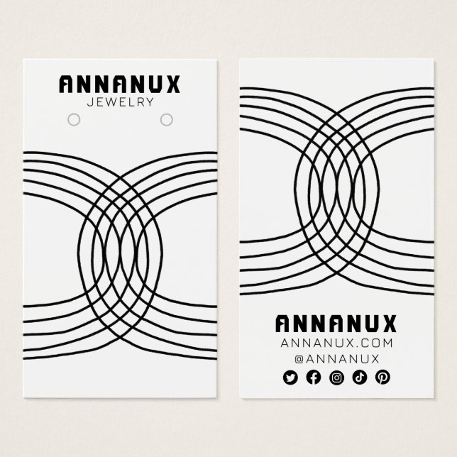 Placa de Exibição de Joias Legal com Linhas Minima (Frente & Verso)