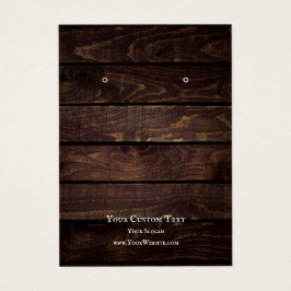 Placa de Exibição de Joias, Madeira Rústica Escura