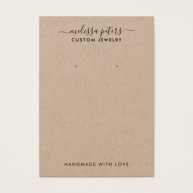 Placa de Exibição de Joias Russo Moderna do Kraft (Frente)