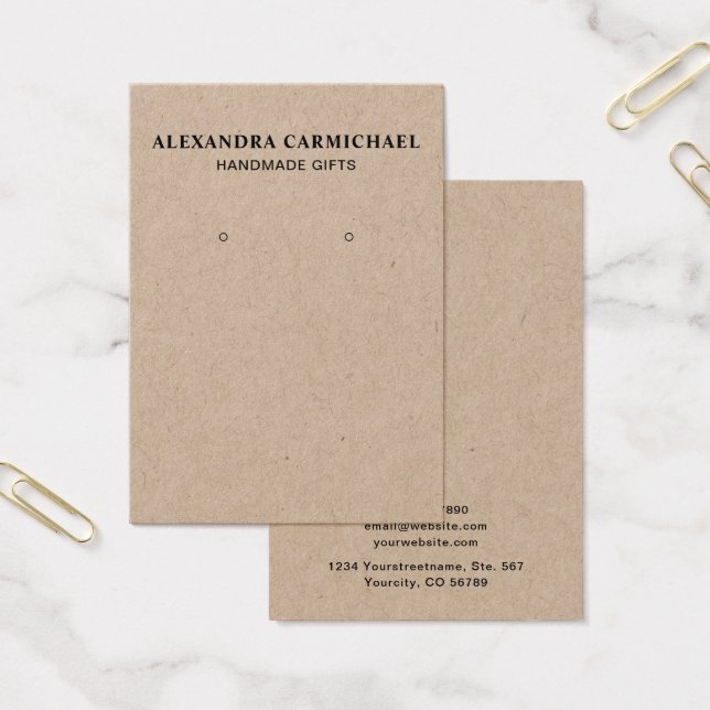 Placa de Exibição de Joias Rustic Kraft Artisan Ea (Escritótio)