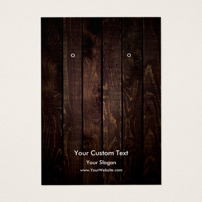 Placa de Exibição de Joias, Temia Madeira Rústica (Frente)