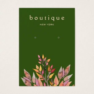 Placa de Exibição de Joias Terrenas Verdes