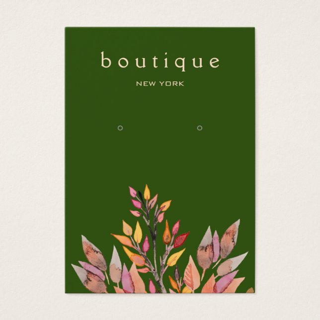 Placa de Exibição de Joias Terrenas Verdes (Frente)