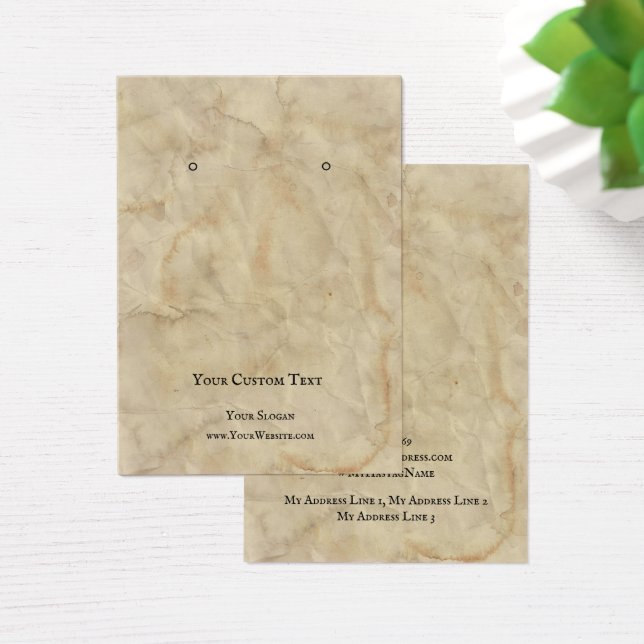 Placa de exibição de joias, textura marrom envelhe (Mesa)