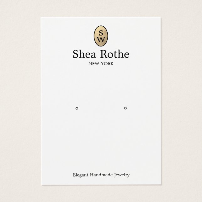 Placa de Exibição de Leitura do Monograma Dourado  (Frente)