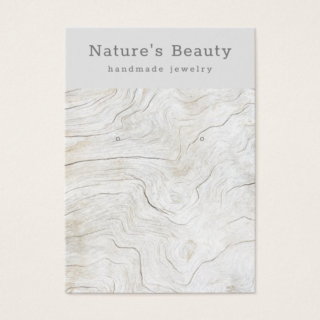 Placa de Exibição de Madeira de Praia com Orelha W (Frente)