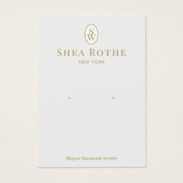 Placa de exibição de Monograma de Cinza Leve