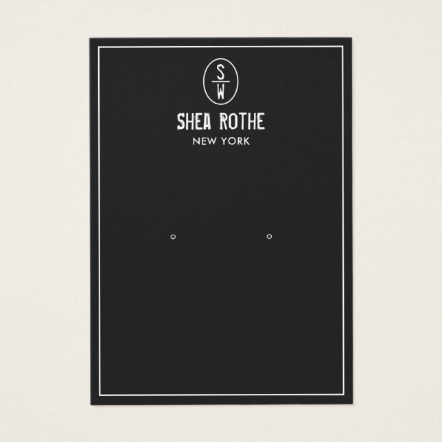 Placa de Exibição de Monograma do Carimbo de Vinta (Frente)