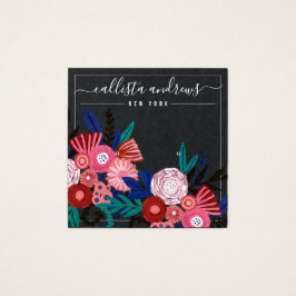 Placa de Exibição de Orelha Cursiva Floral Cor-de-