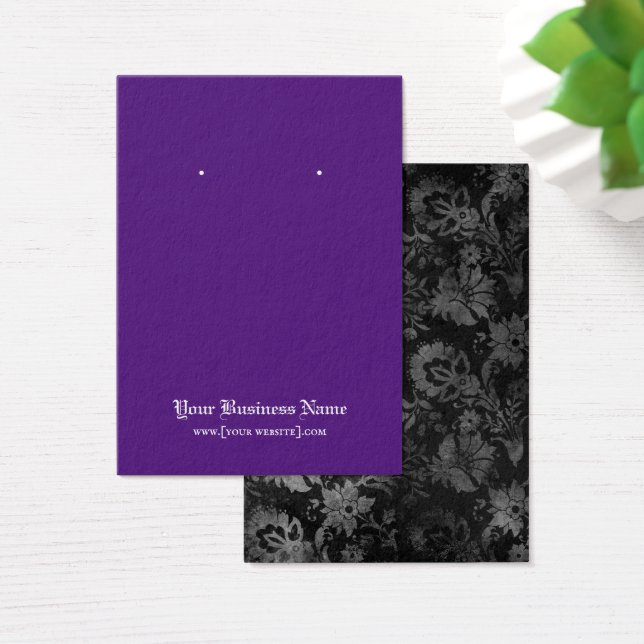 Placa de exibição de preto roxo preto no Halloween (Mesa)