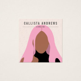 Placa de exibição de uma garota rosa boêmica esmer