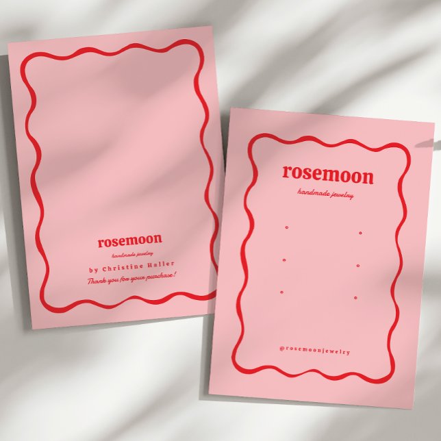 Placa de exibição de voz moderna cor-de-rosa verme (Criador carregado)