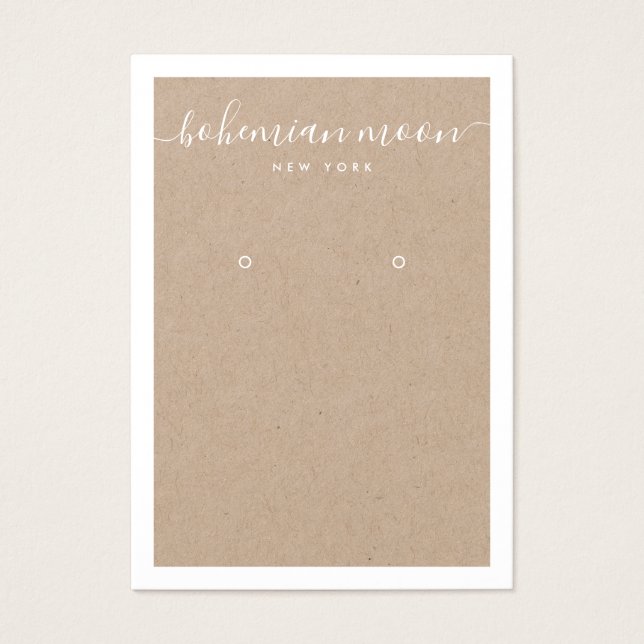 Placa de exibição do braft kraft com script branco (Frente)