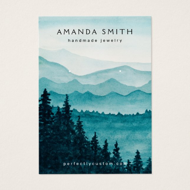 Placa de exibição do brinco de coloração aquática  (Frente)