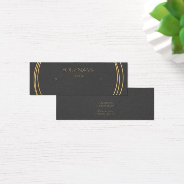 Placa de exibição do brinco Dourado (Mesa)